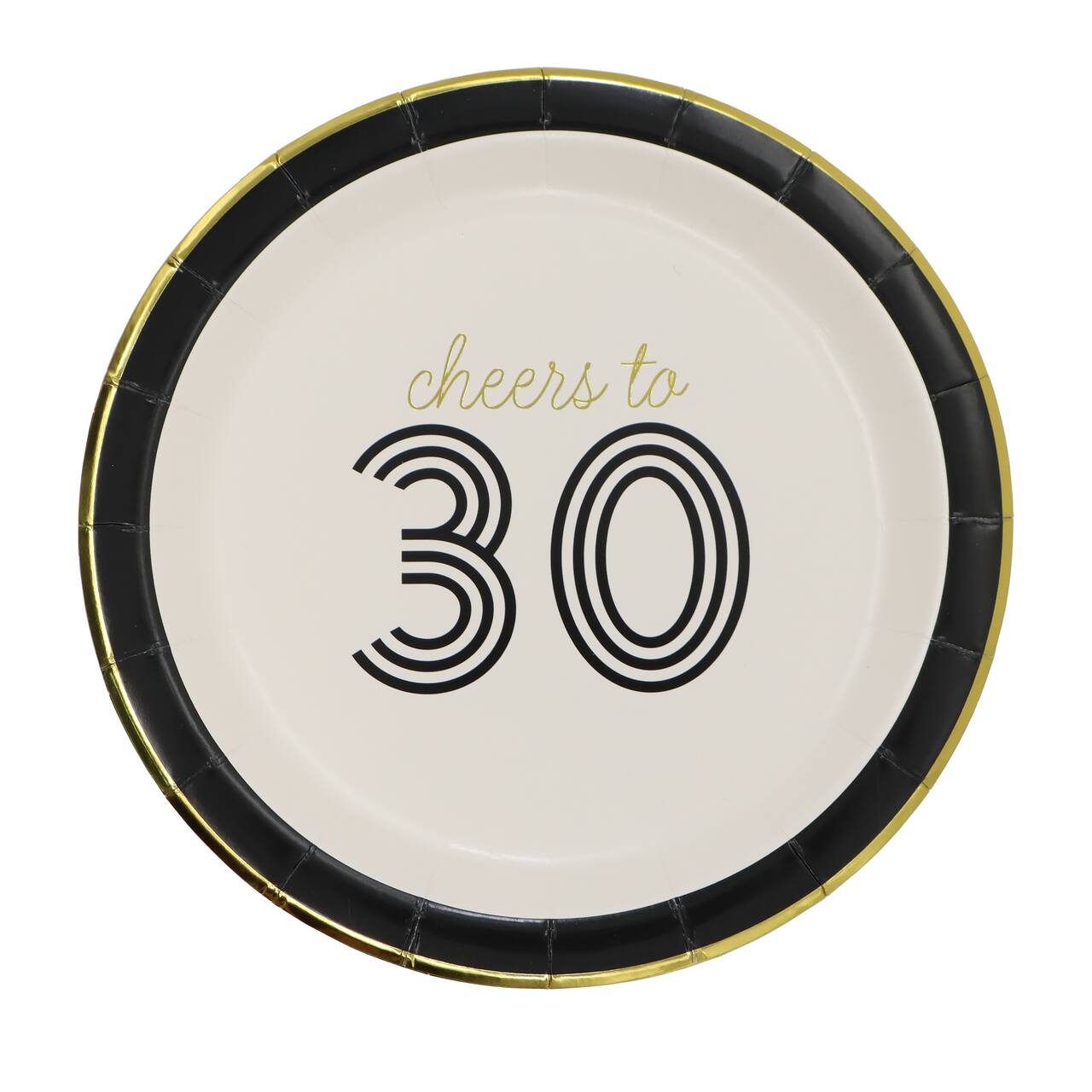 24 Packs: 8 ct. (192 total) 7" Cheers to 30 Paper Dinner Plates by Celebrate It™